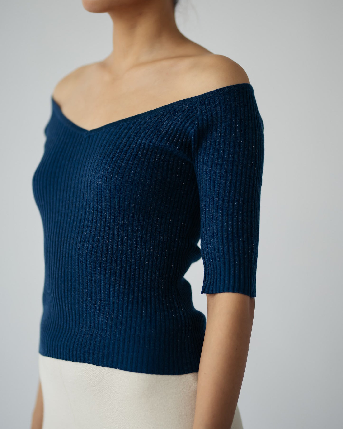 Silk and Cashmere Blended Boat-neck Top