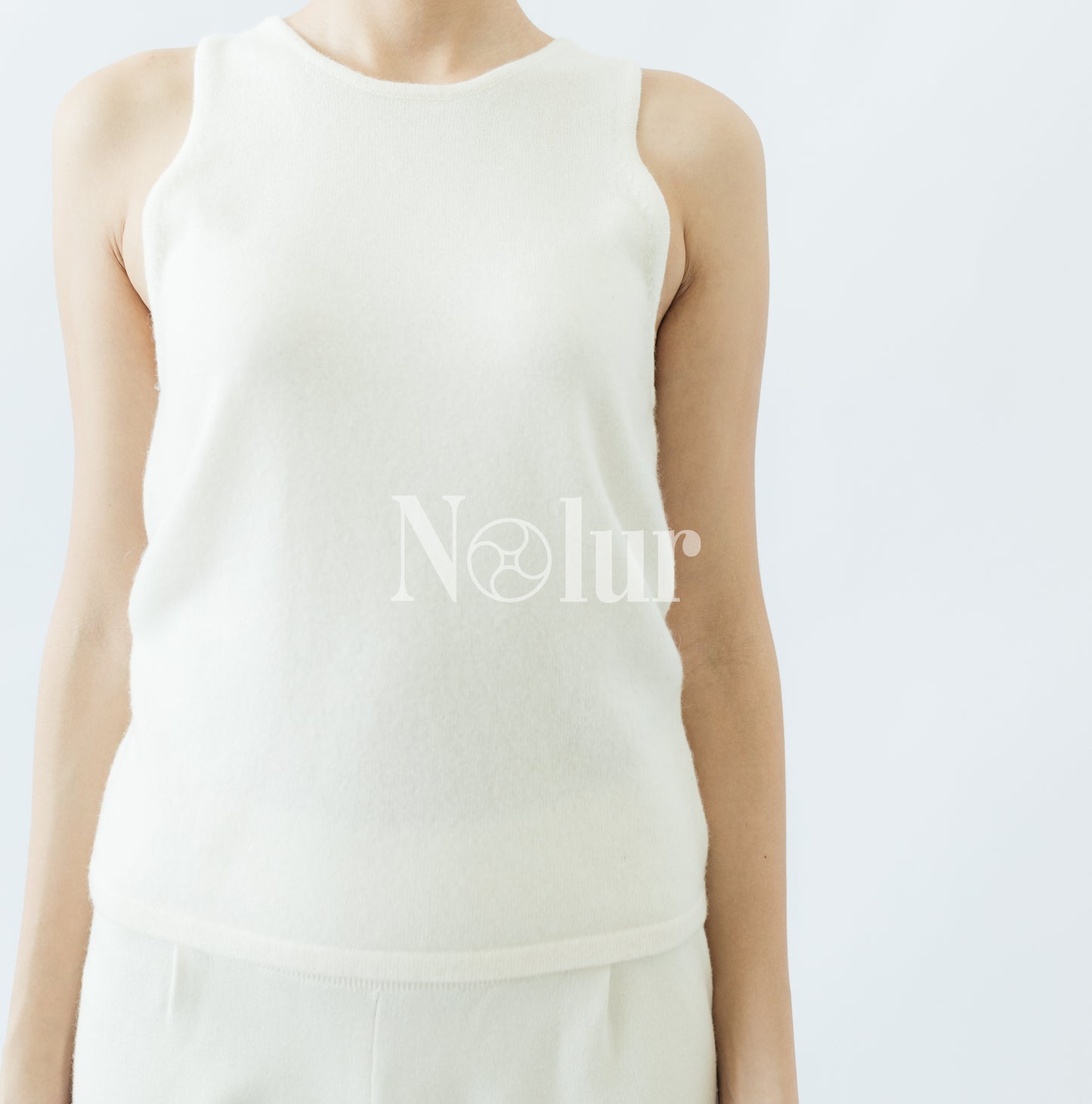Pure Cashmere Tank Top/relaxed fit/