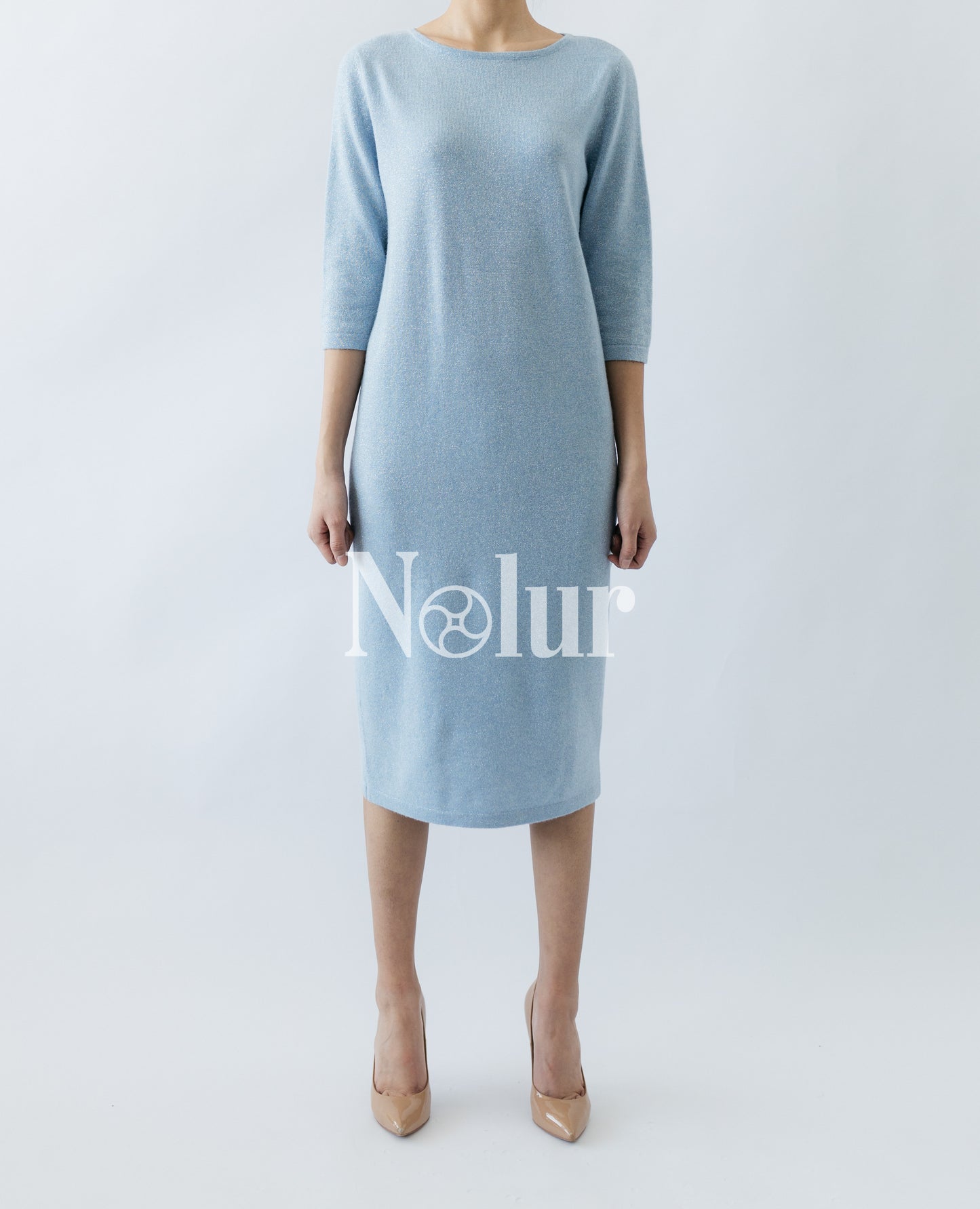 Pure Cashmere Dress with Glitter