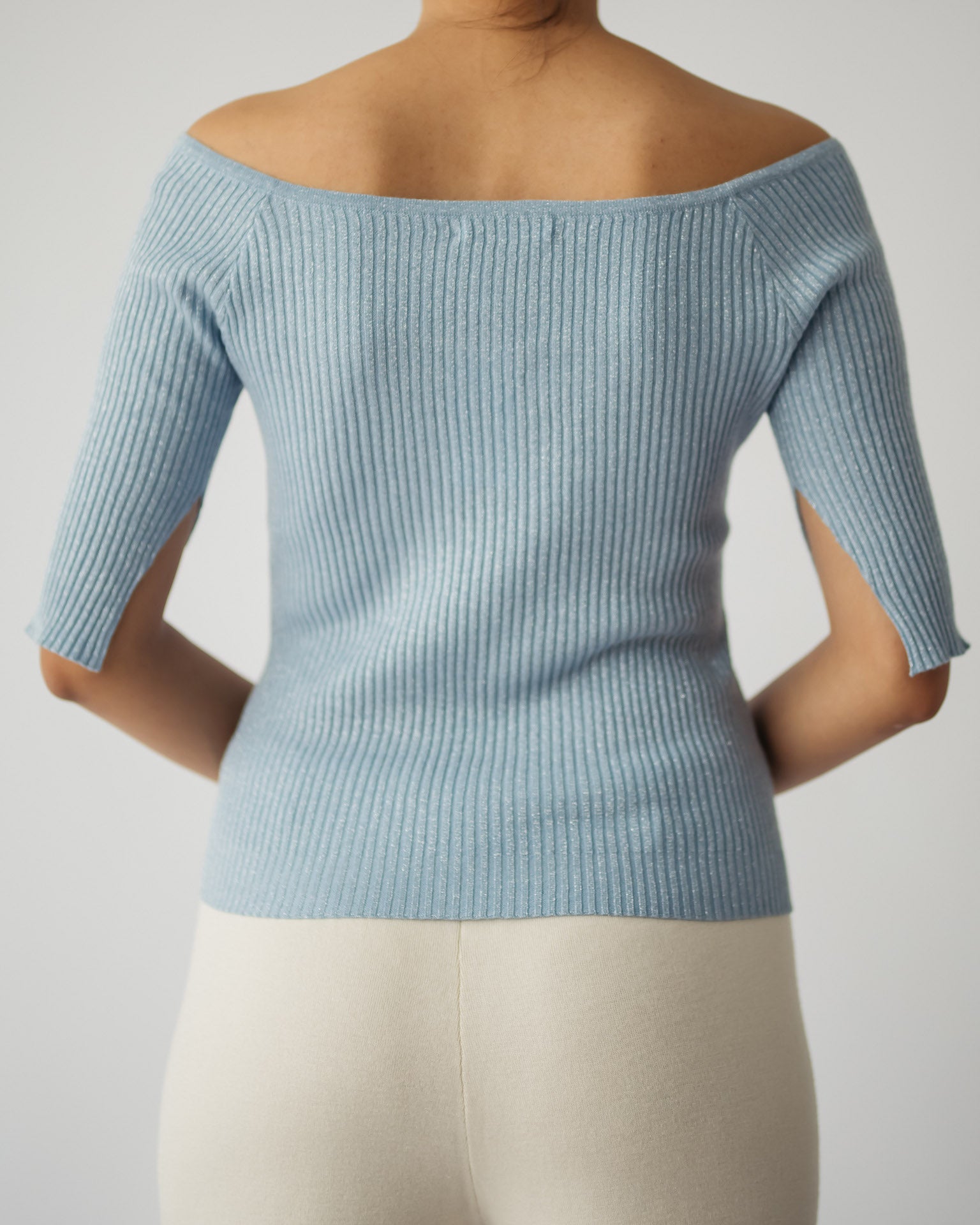 Silk and Cashmere Blended Boat-neck Top – Nolur cashmere