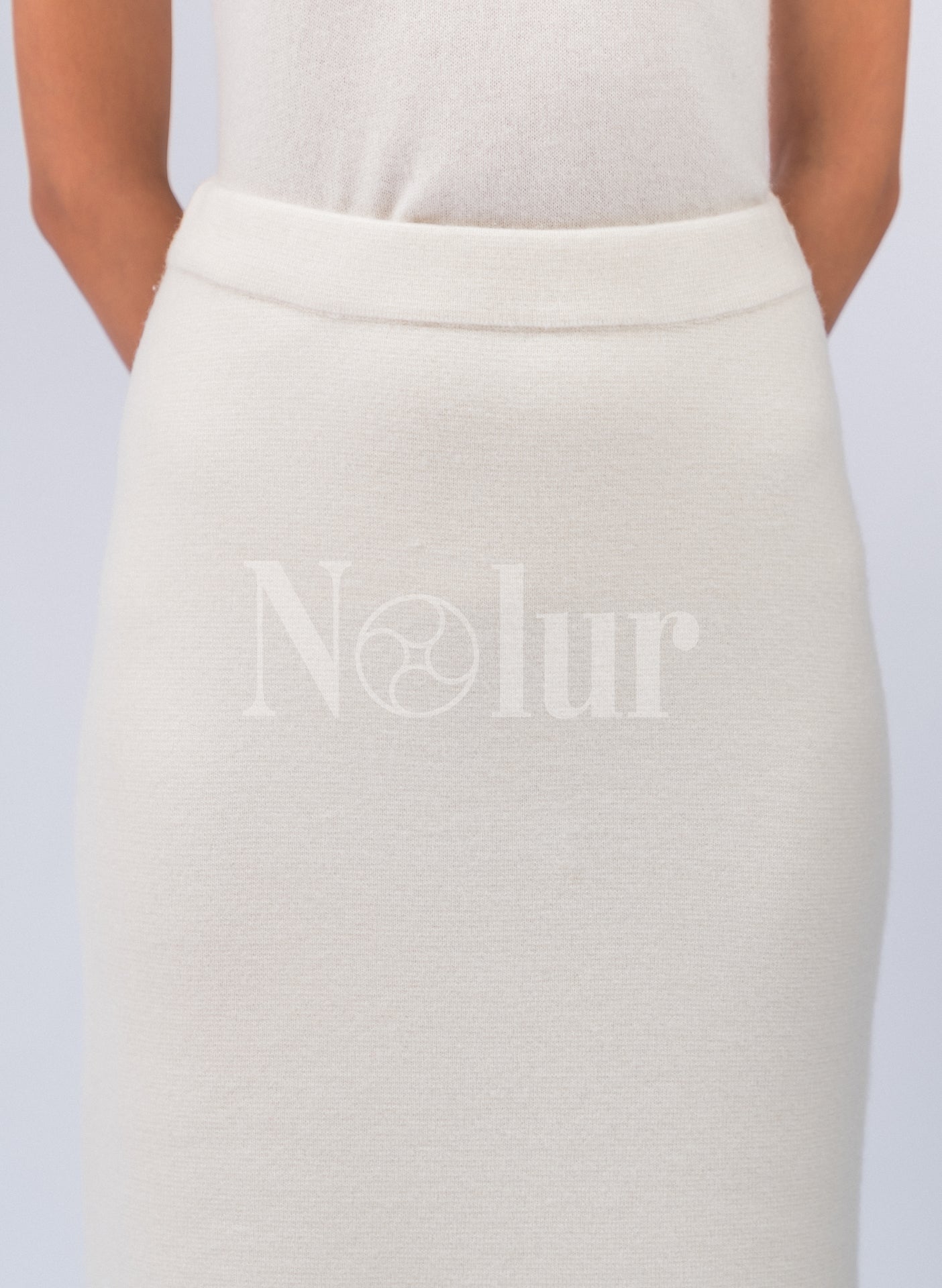 Pure Cashmere Pencil Skirt with Slits